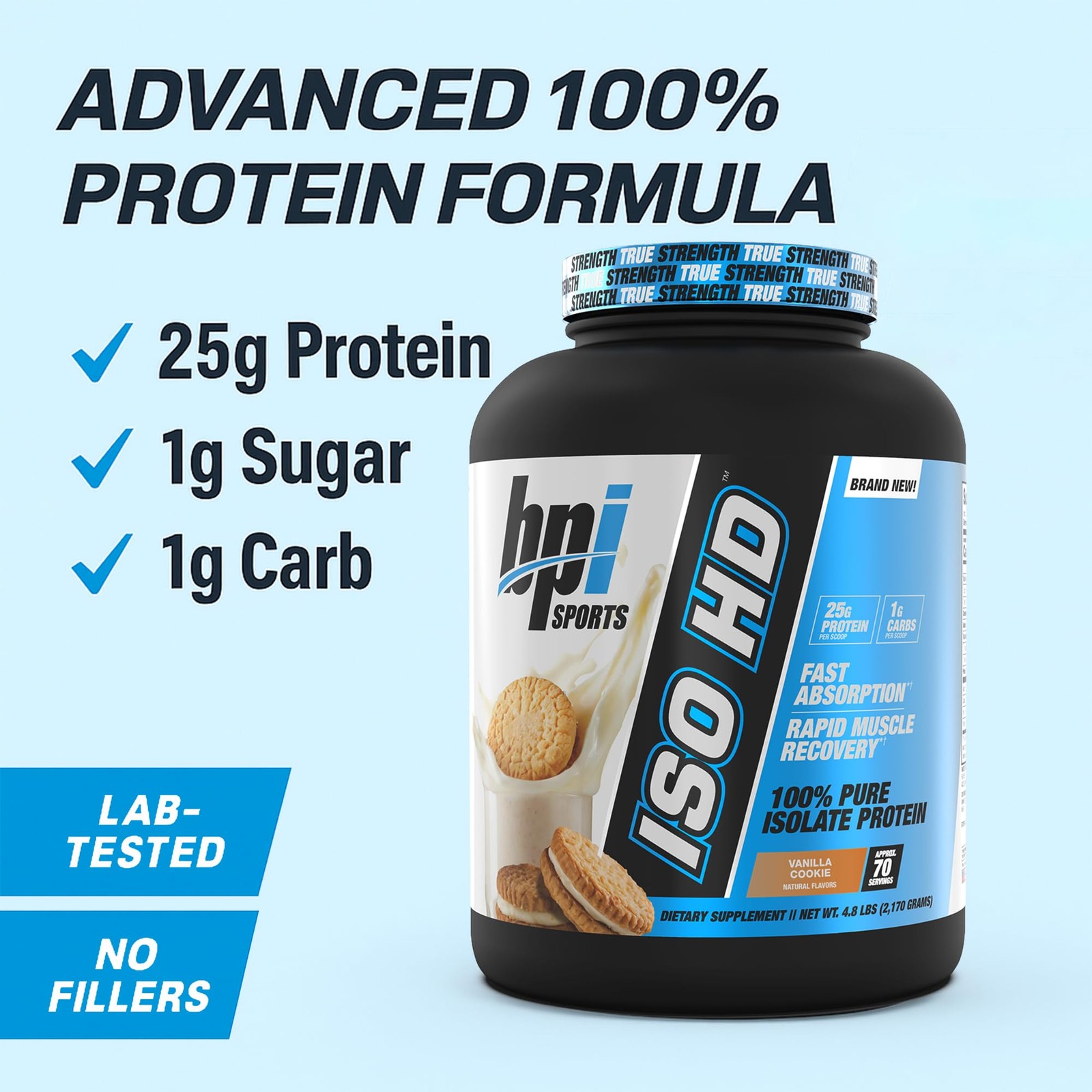 Bpi Sports Iso Hd Isolate Protein Powder 100 Whey Isolate High Quality Protein