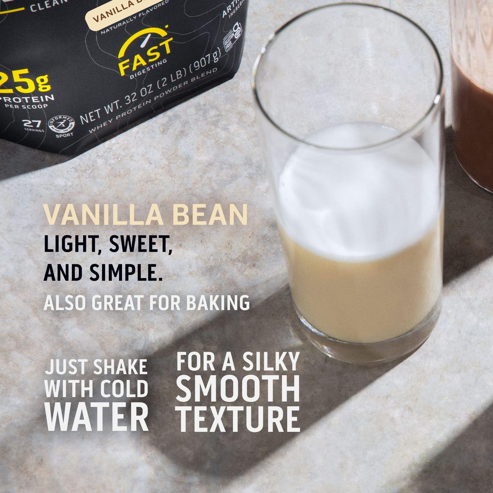 2 Pound Native Whey Protein Powder Isolate Vanilla 25g Protein Per Scoop