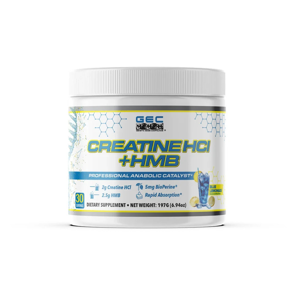 GEC Creatine HCl + HMB plus Bioperine Lean Muscle 30 Servings 6 Flavors New