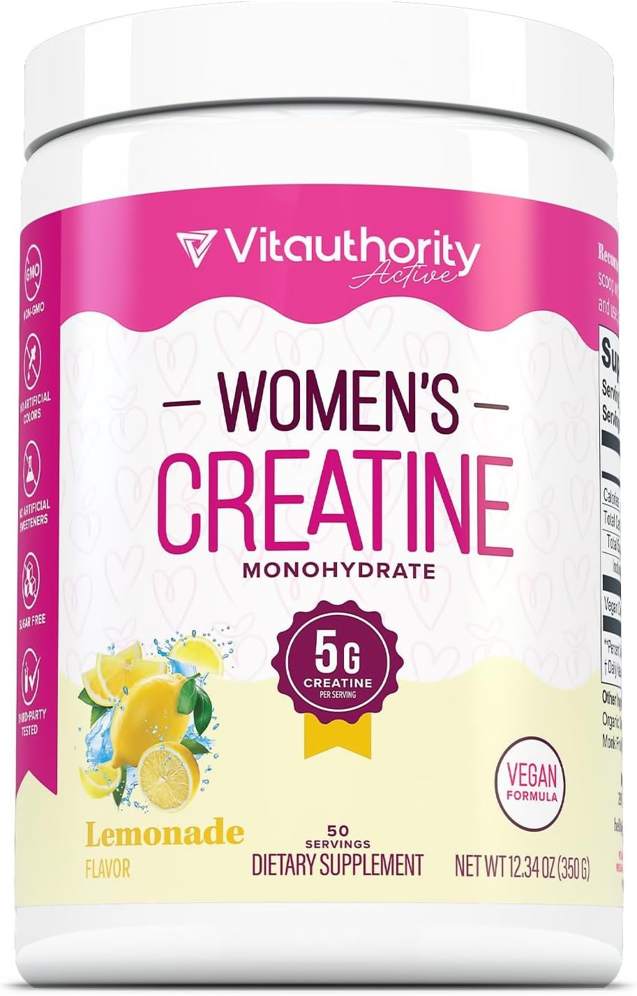 Vitauthority Women’s Micronized Creatine Monohydrate Powder ~ LEMONADE FLAVOR