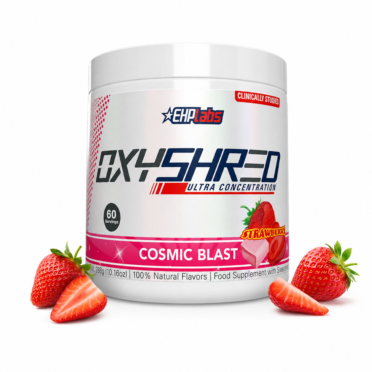 EHP Labs OxyShred Ultra Cosmic Blast Strawberry Energy Powder 60 Servings