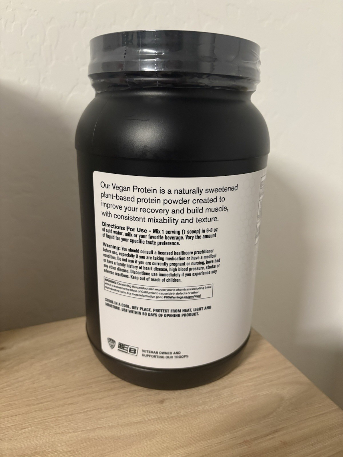 Bare Performance Nutrition Plant-Based Protein Chocolate 31.4 oz Vegan Muscle G…