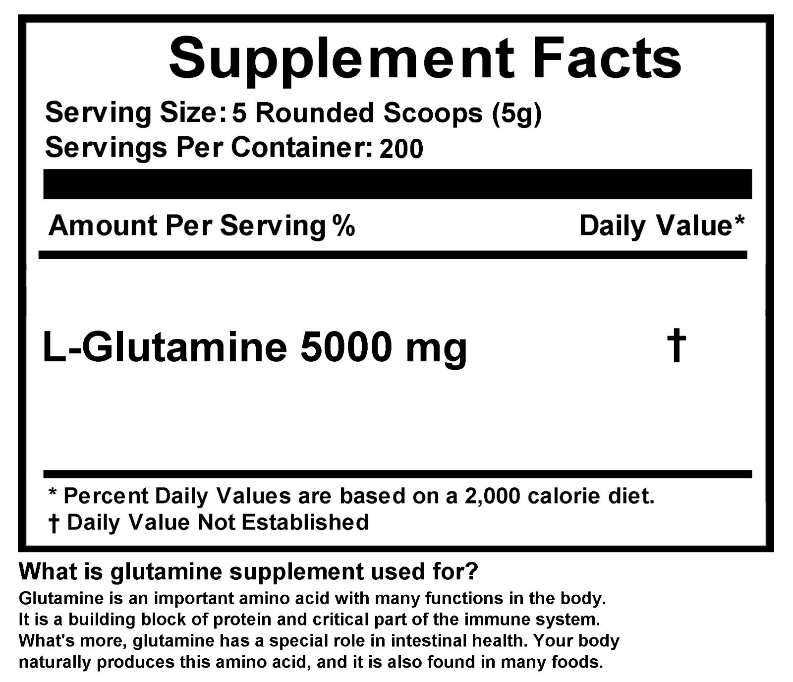 2.2lb L-GLUTAMINE 100% POWDER FREE FORM KOSHER PHARMACEUTICAL GRADE