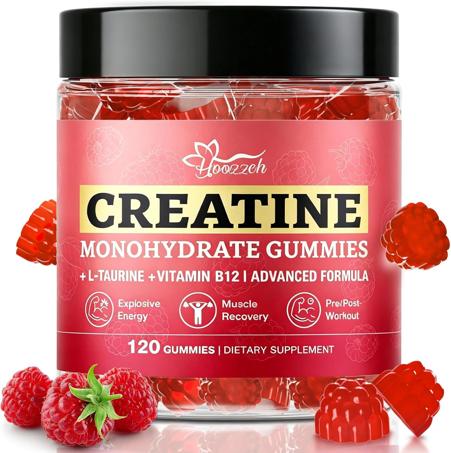 Creatine Gummies for Women 5G Creatine Gummies, Sugar Free Raspberry Flavor – Su