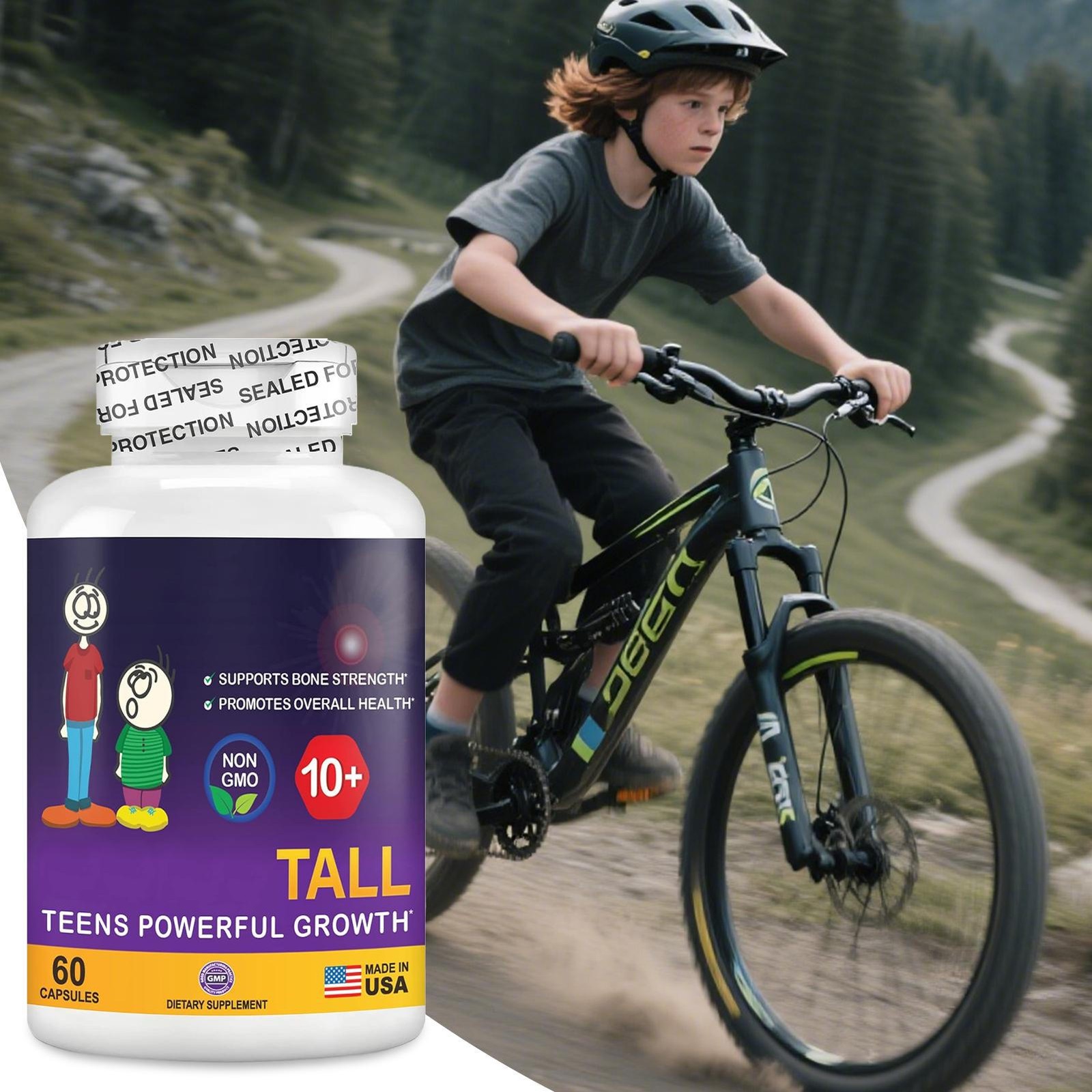 Tall Height – 10+ Development Teens Supplemental For Kids 10+ & Nutritional
