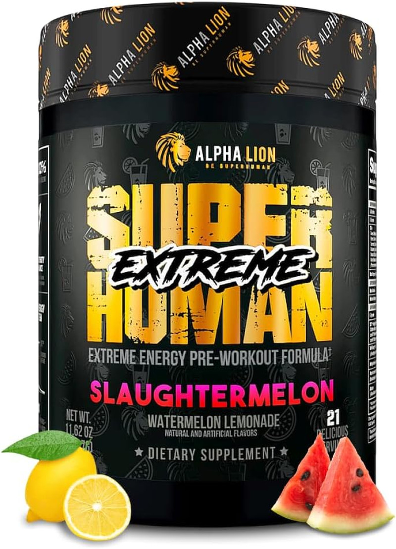 Superhuman Extreme High Stim Pre Workout Powder, Beta Alanine, L-Taurine & 356Mg