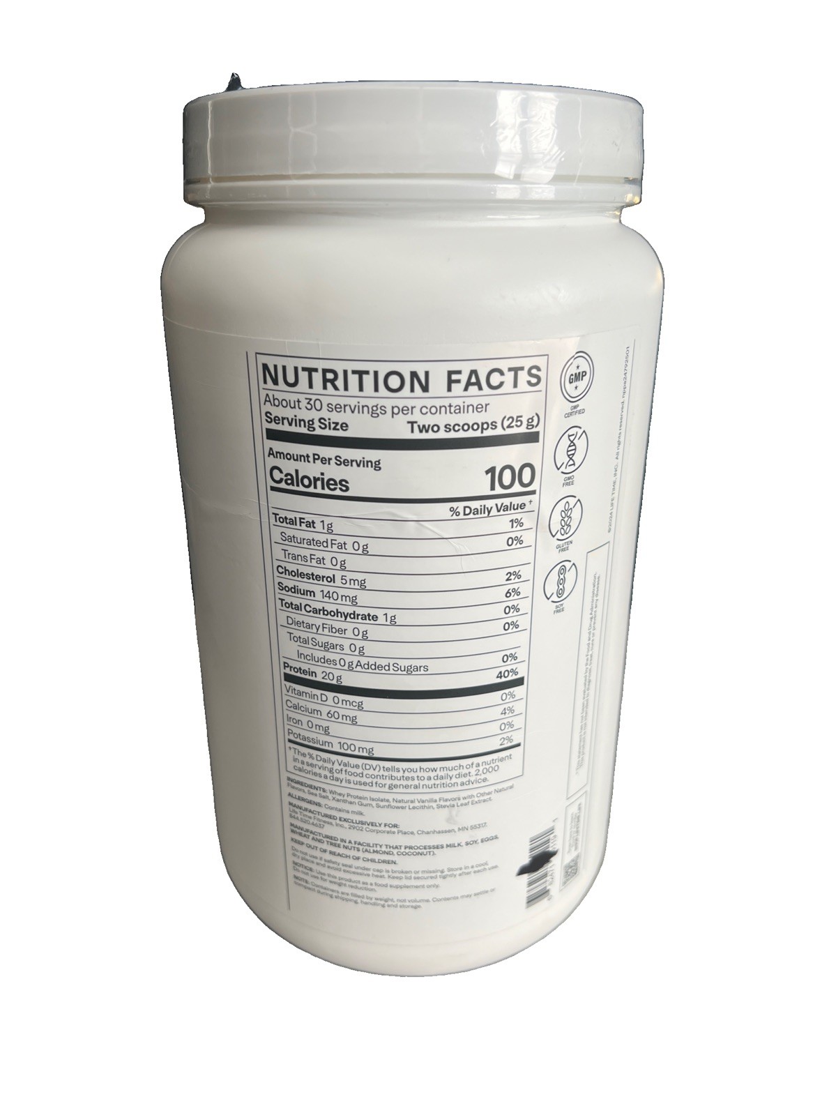 LTH Flex Whey Isolate Protein Naturally Flavored Vanilla Lactose-Free 1.65 LB