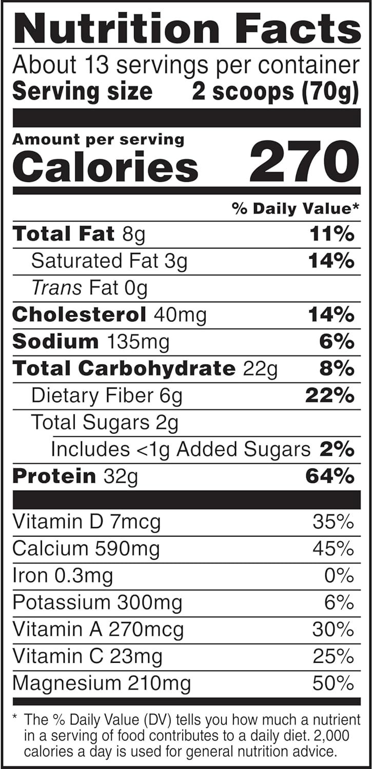 Muscle Milk Genuine Protein Powder, Vanilla Crème, 1.93 Pounds, 12 Servings, 32G