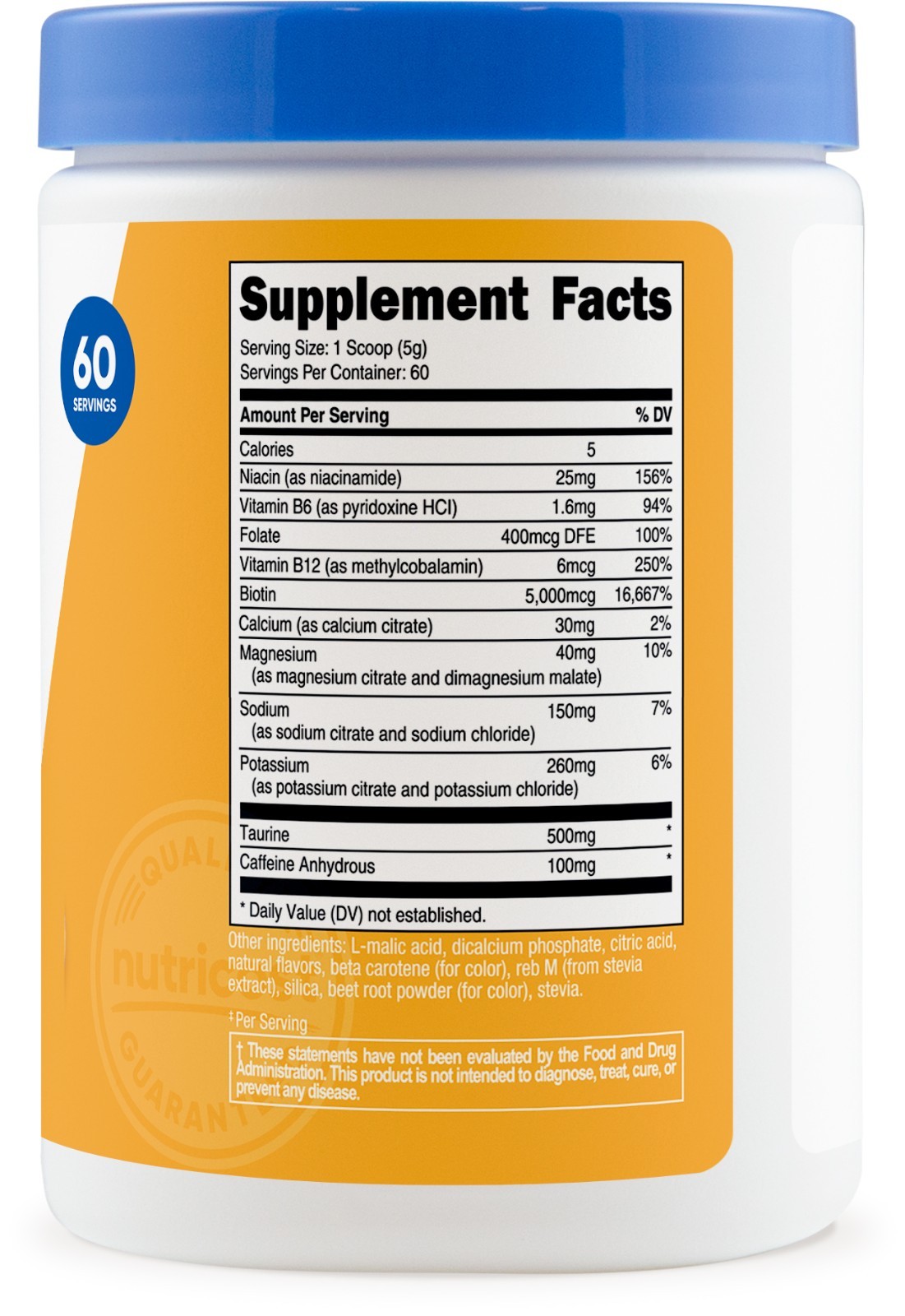 Nutricost Hydration + Energy Powder (Peach Mango) 60 Servings