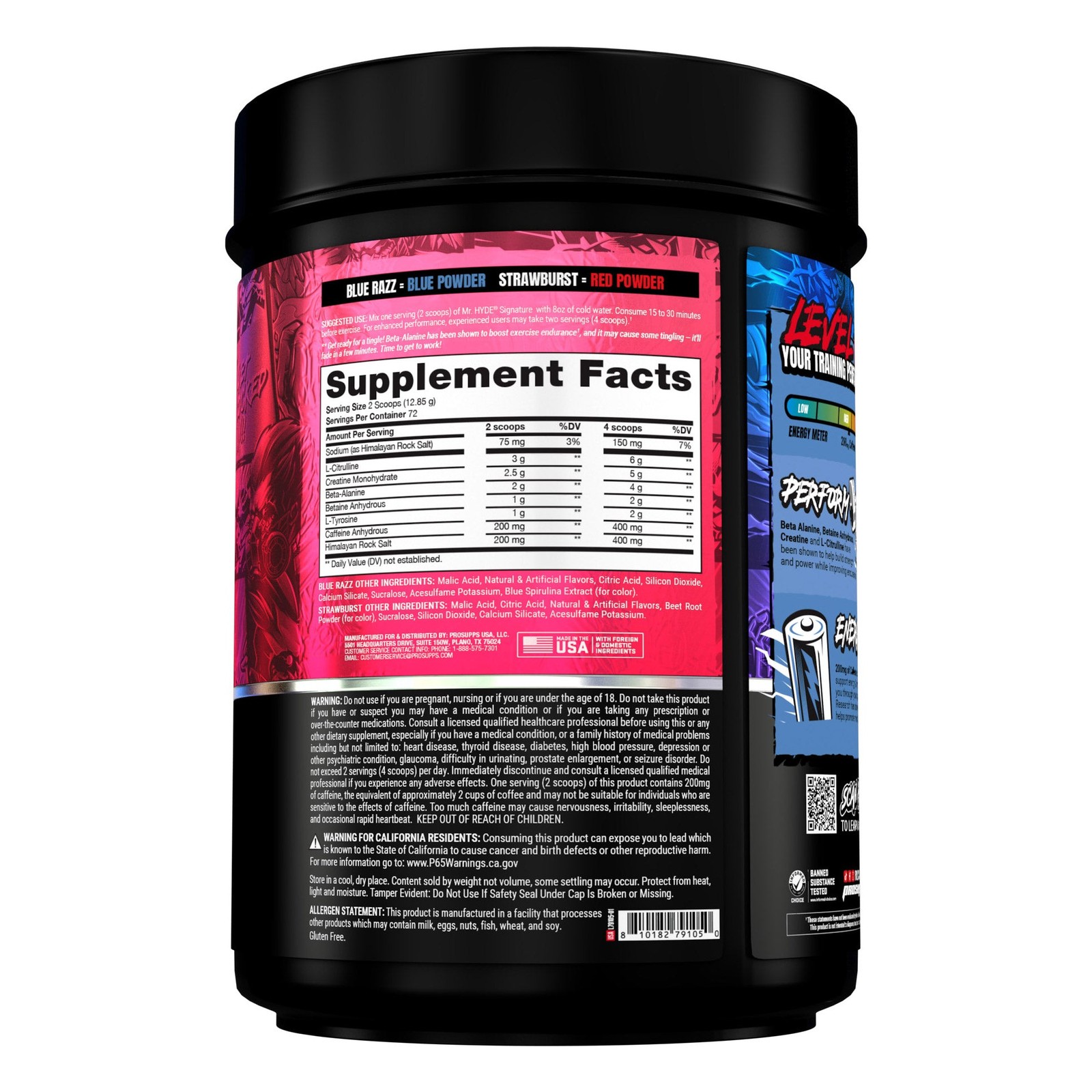 MR. HYDE SIGNATURE PRE-WORKOUT/CREATINE 36.6 OZ, 72 SERVINGS