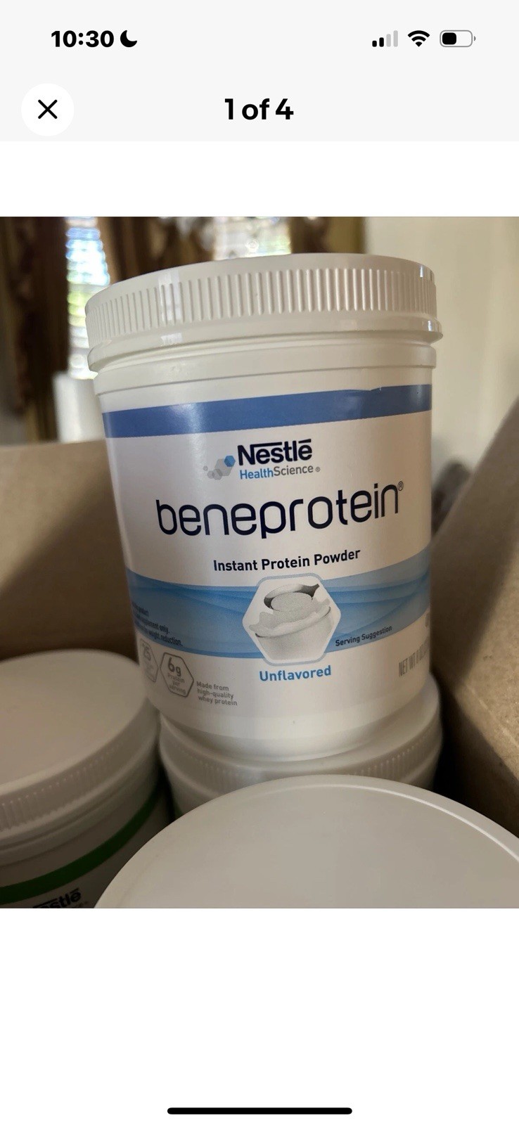 Beneprotein Unflavored Whey Protein | Case of 6 x 8 oz | 6g Protein per scoop
