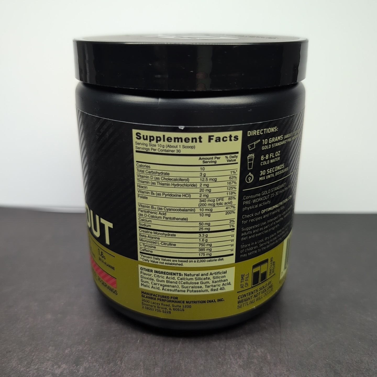 Optimum Nutrition Gold Standard Pre-Workout Fruit Punch 10.58 oz 01/06/2027