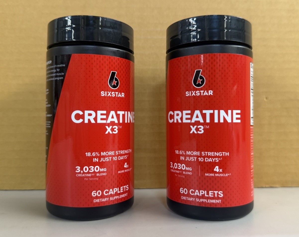 Two Pack Creatine X3™, 60 Caplets | Free & Fast Shipping | Expiration: 12/2027