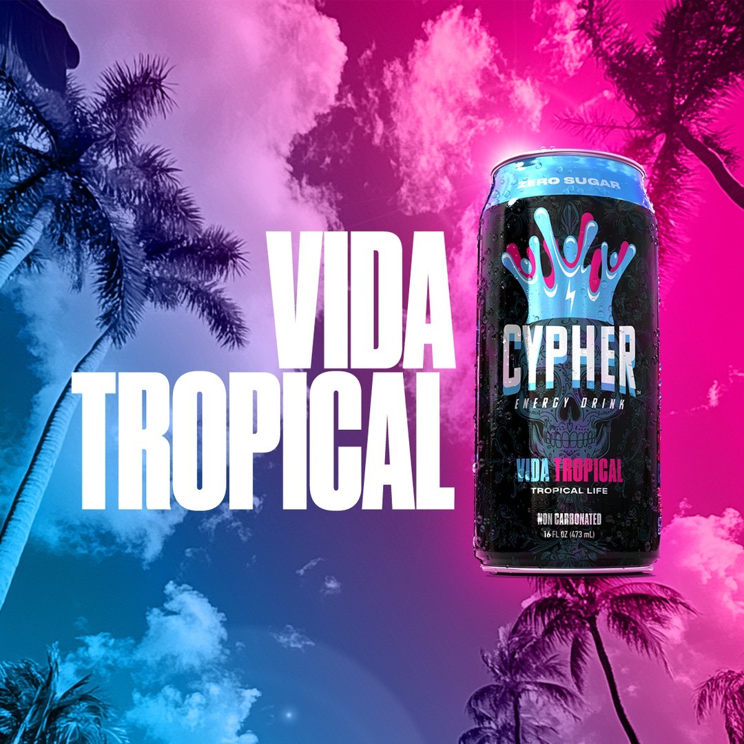 Cypher Tropical Life Energy Drink 16 fl oz Pack of 12 Tropical Fruit Protein