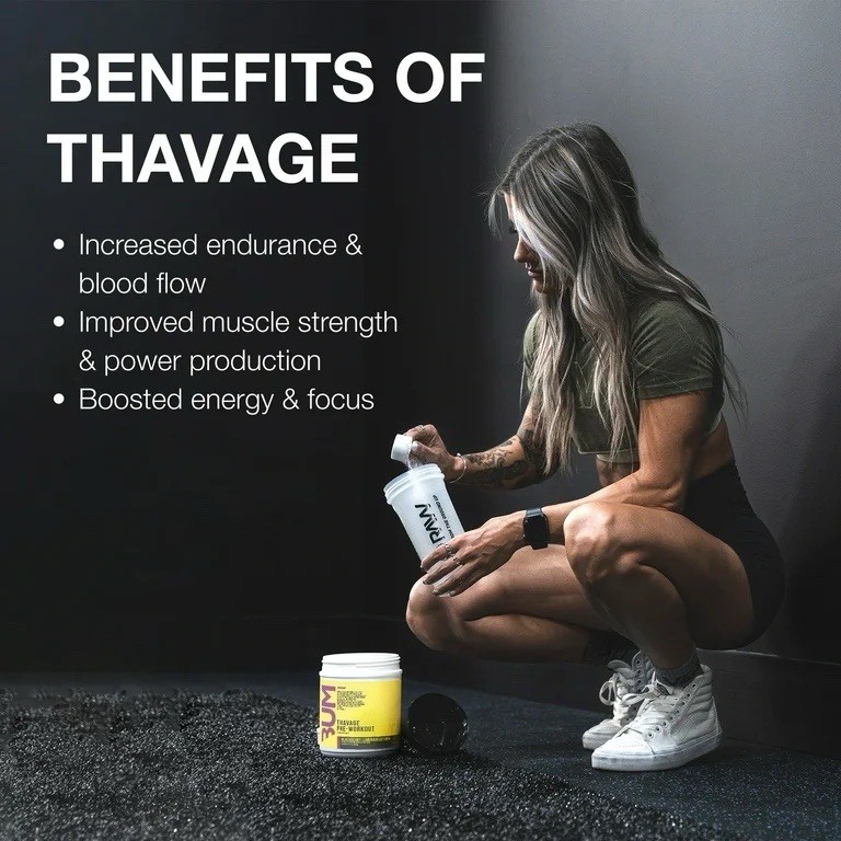 Raw & Bum Thavage Pre- Workout – Blackberry Lemonade (30/15 Servings)