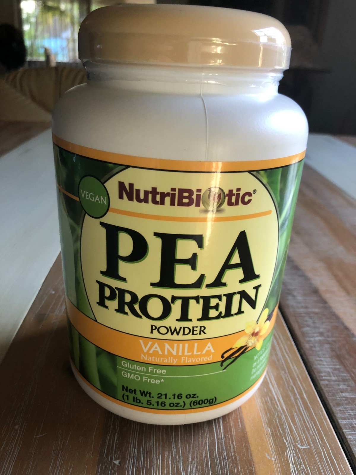 NutriBiotic Pea Protein, Vanilla, 21 Oz