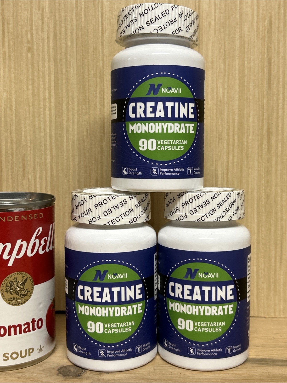 (LOT OF 3) NoavII Creatine Monohydrate Boost Strength 90 Capsules Exp. 07/2026