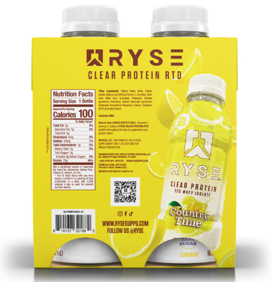 RYSE Protein RTD County Time Lemonade
