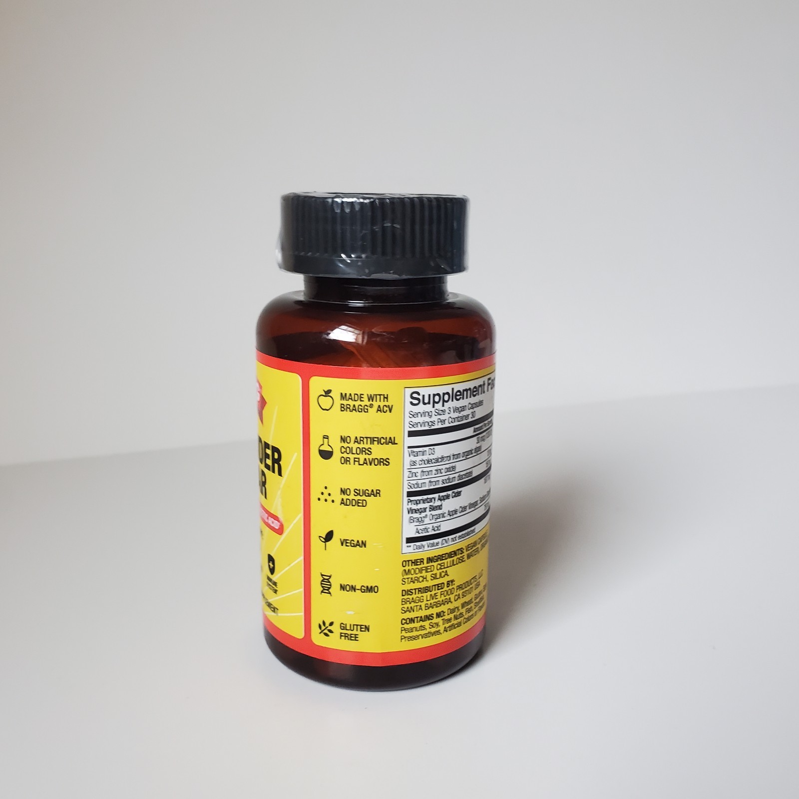 1 Bottle Apple Cider Vinegar Capsules with Vitamin D & Zinc 90 Capsules BB 11/26