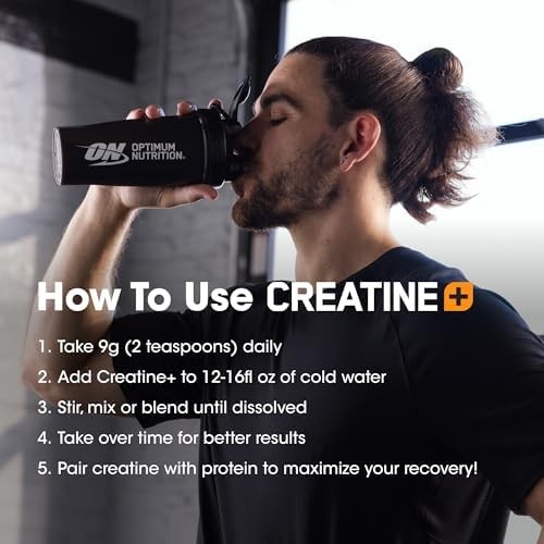 Optimum Nutrition Creatine Monohydrate Plus Powder, Strawberry Peach Flavored Cr