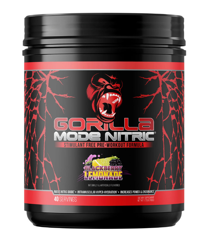 Gorilla Mode Nitric Pre-Workout, Blackberry Lemonade, 1.72 lb