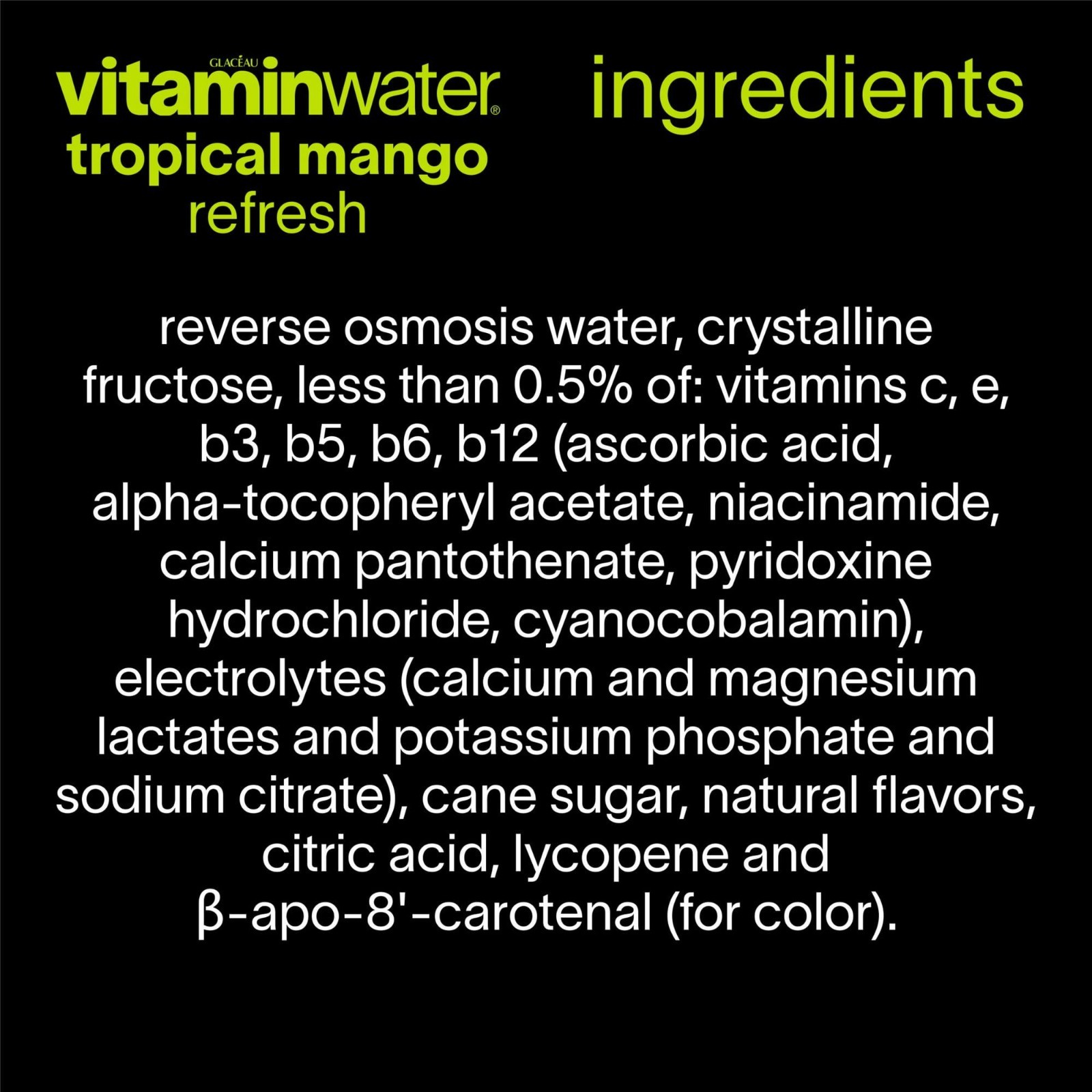 Vitaminwater 6‑Flavor Variety or Sampler Pack – 20oz Bottles –