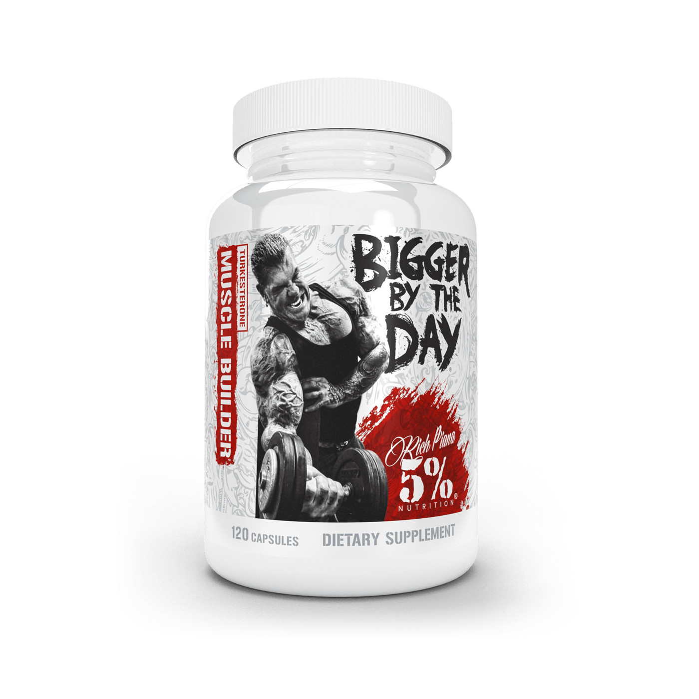 RICH PIANA 5% NUTRITION BIGGER BY THE DAY Muscle Builder with Turkesterone