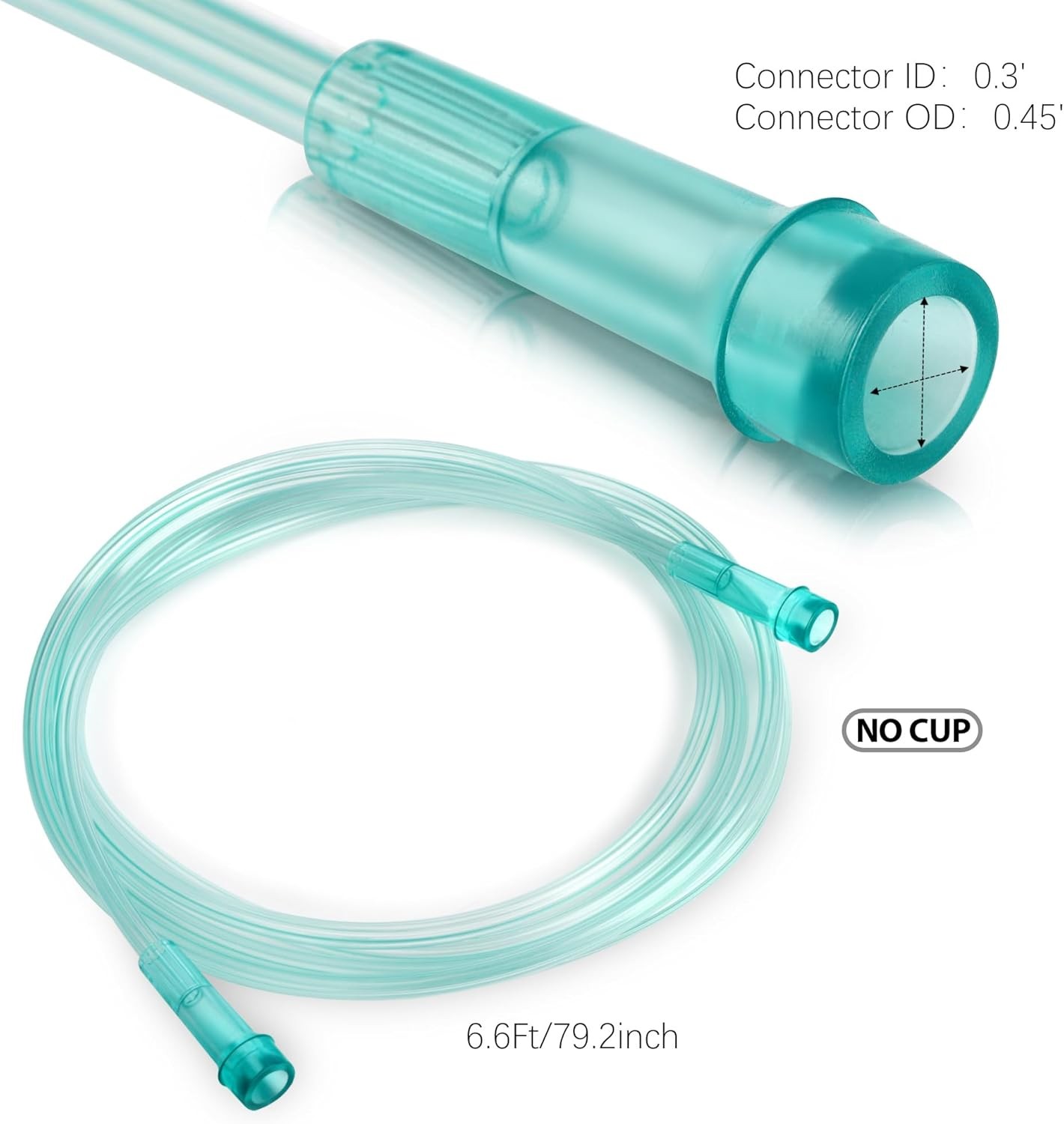 ANSNF 2 Pack Oxygen Mask for Face Adult with 6.6′ Tube & Size L-2pcs