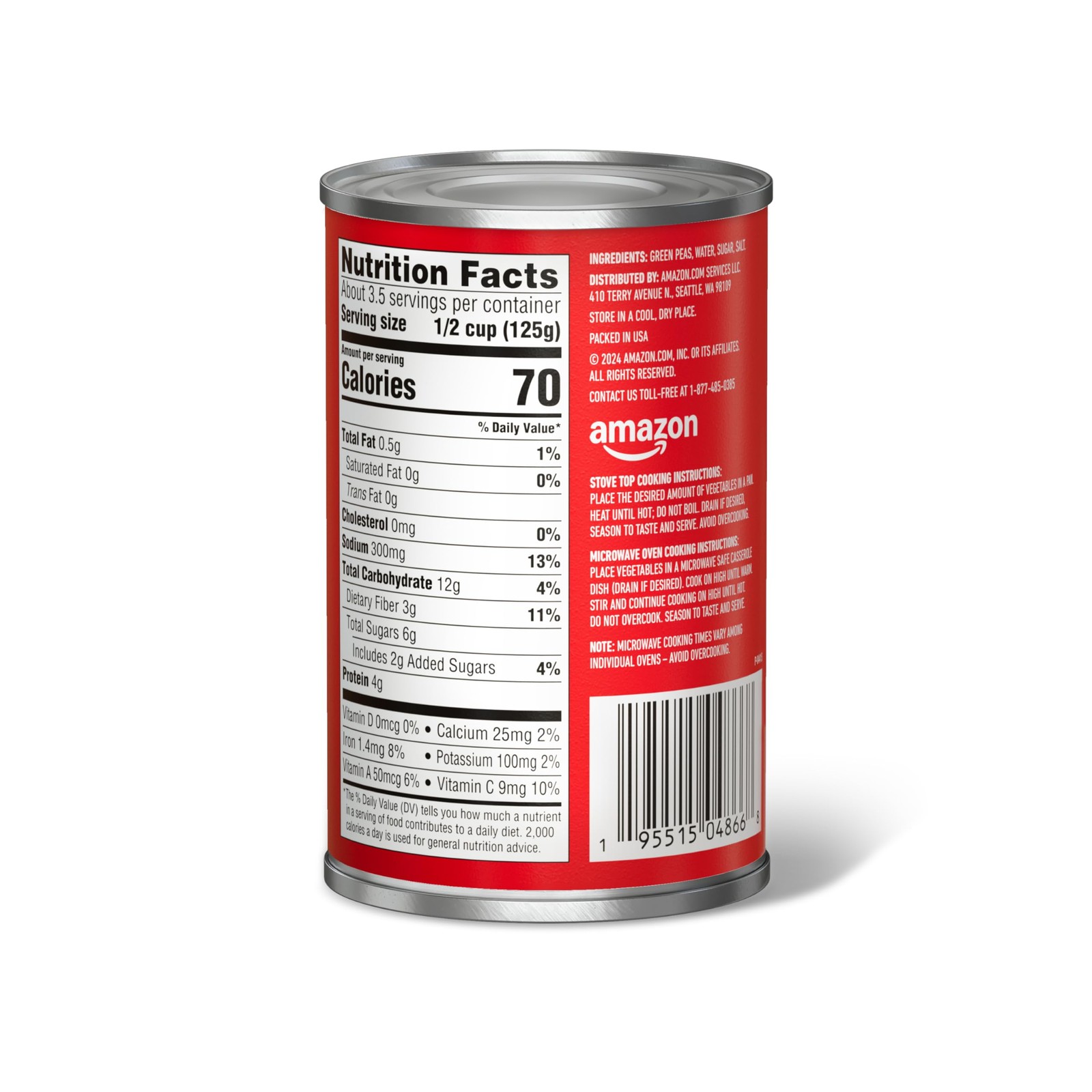 Amazon Saver, Sweet Peas, 15 ounce Pack of 1