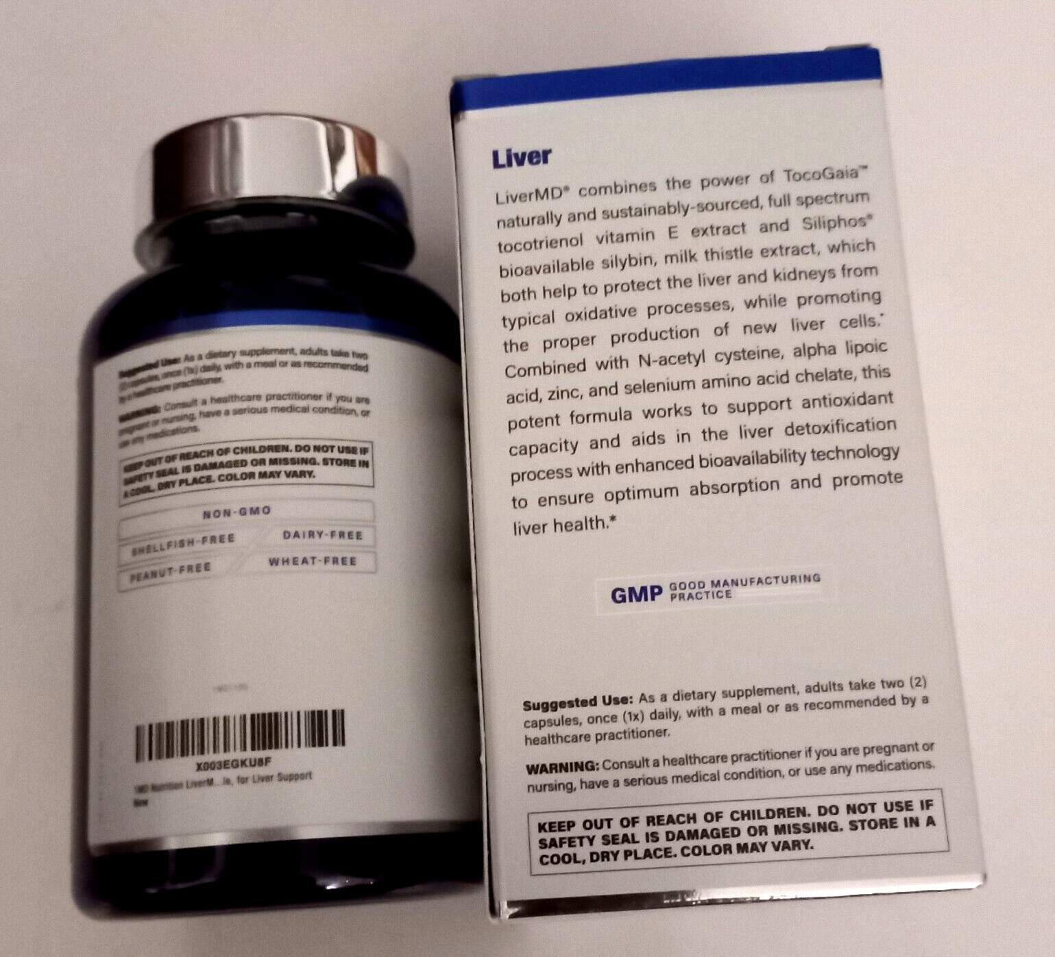 1MD LiverMD Liver Support Supplement Siliphos Milk Thistle Extract EXP 07/2026