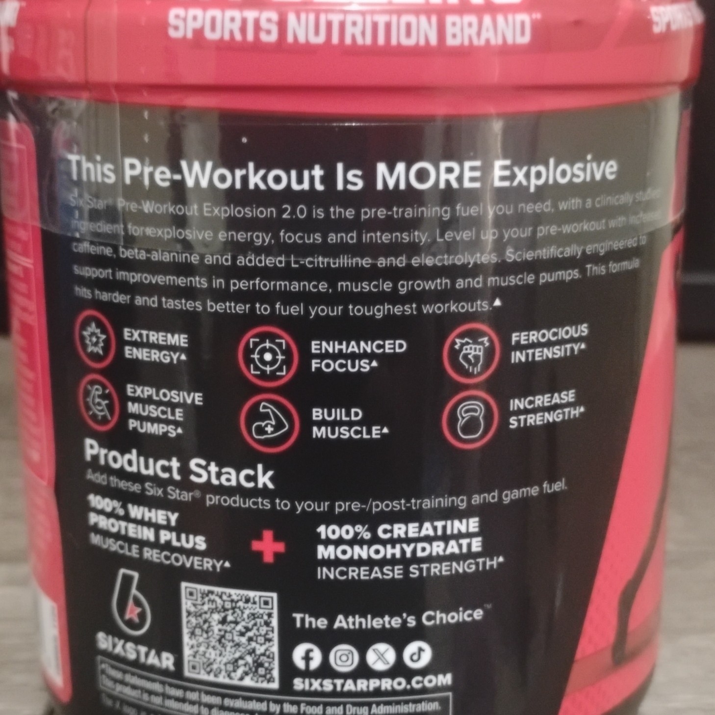 Six Star Pre-Workout Explosion 2.0 Powder Fruit Punch Pre-Workout Supplement
