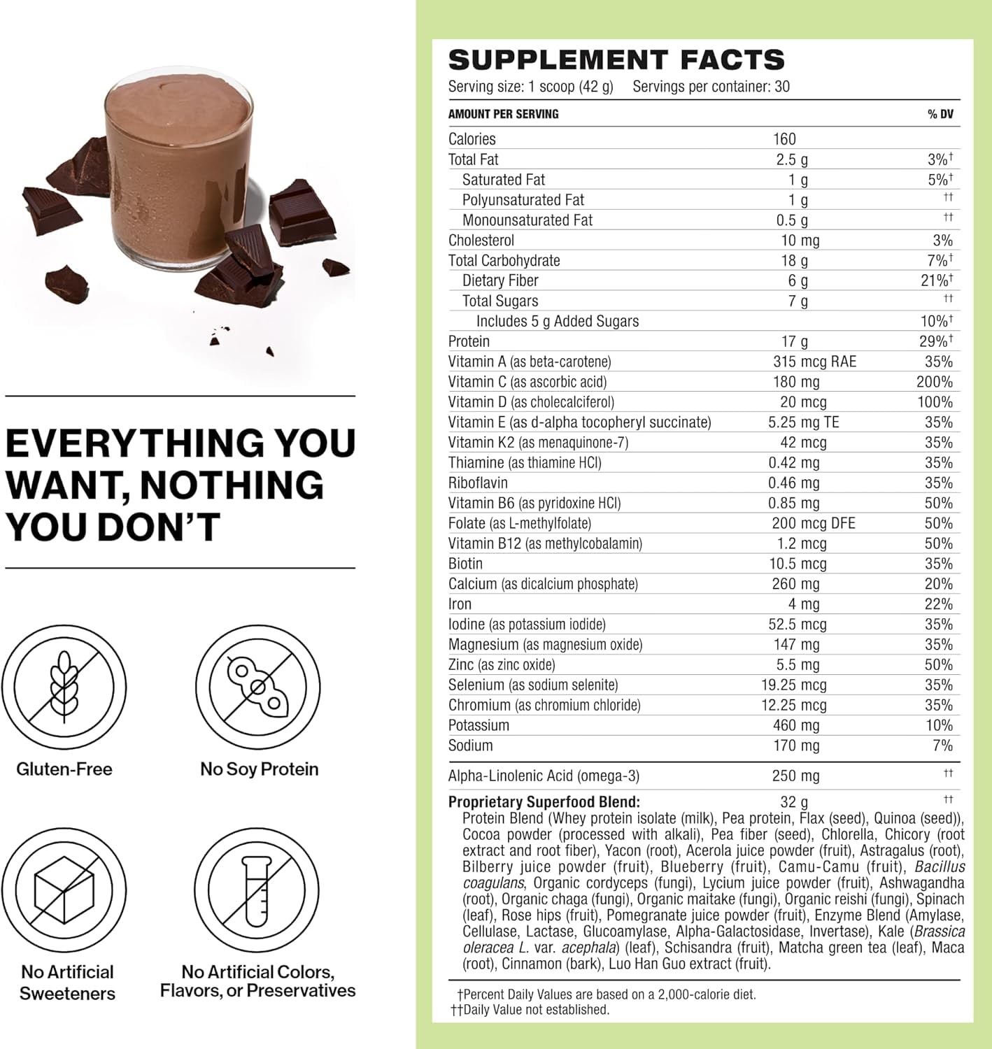 Shakeology Whey Protein Powder Blend Gluten Free, Superfood Protein Shake wi…