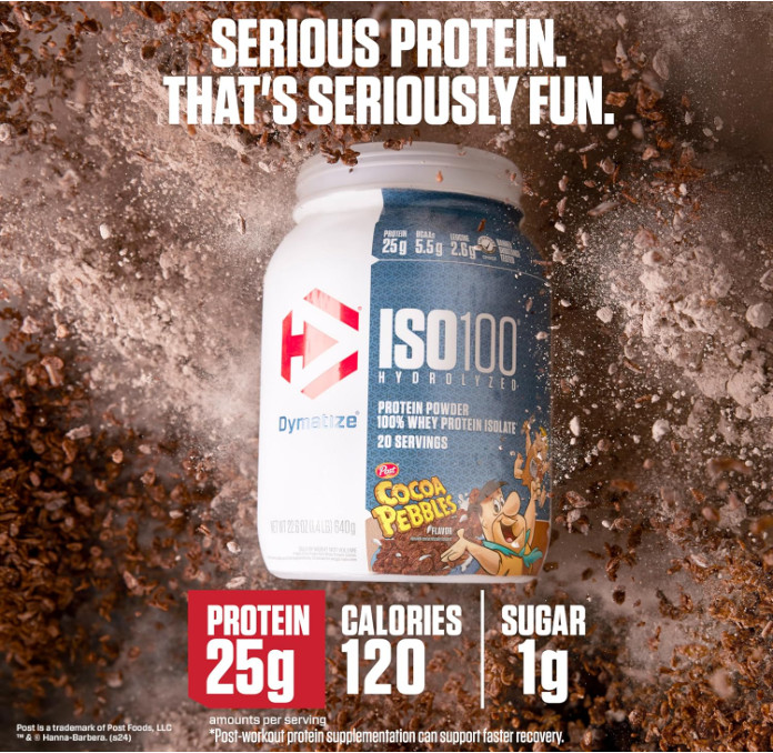 Dymatize ISO100 Cocoa Pebbles Whey Protein Isolate, 20 Servings