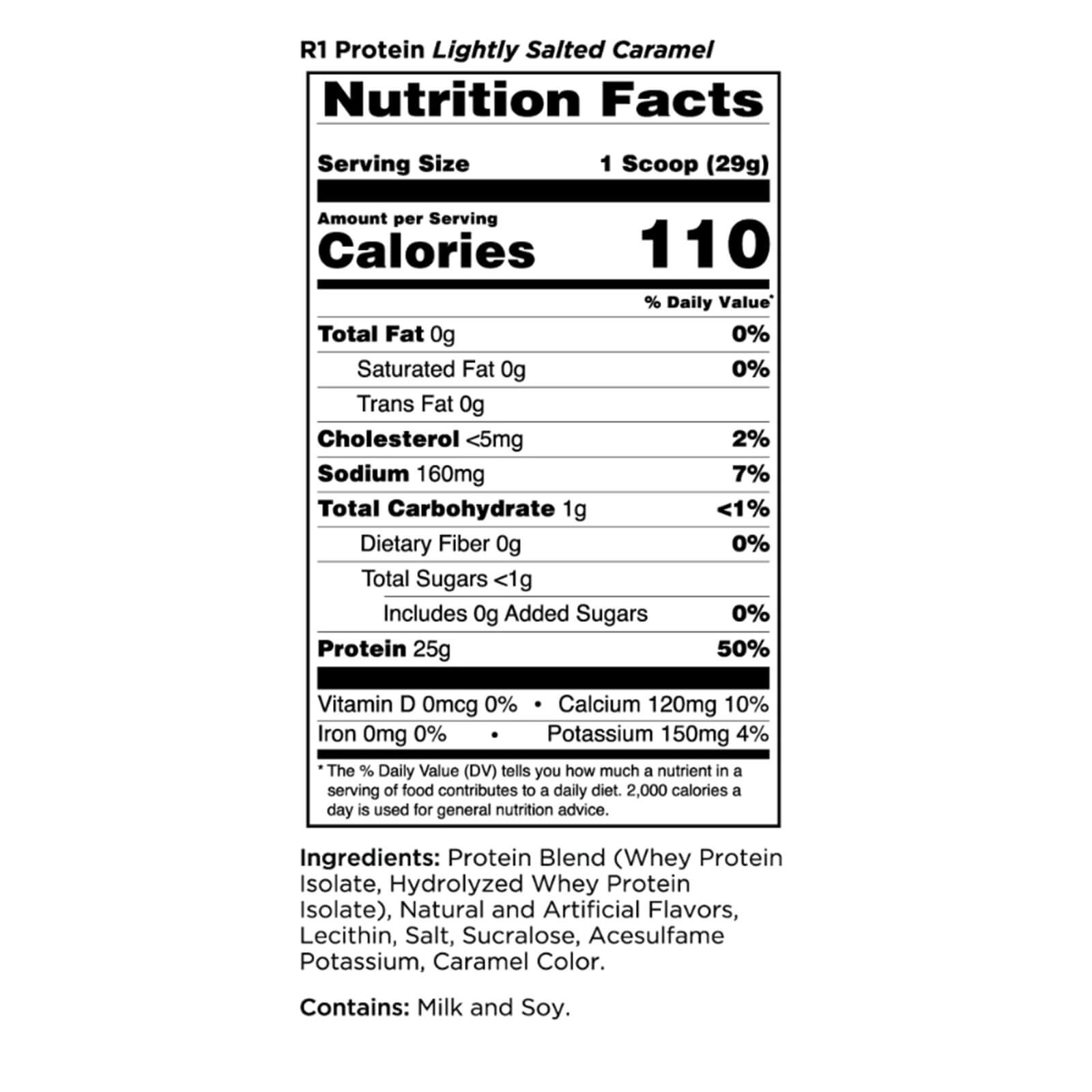 RULE 1 Protein 30 serv Lightly Salted Caramel Whey Isolate Hydrolysate 1.98lb