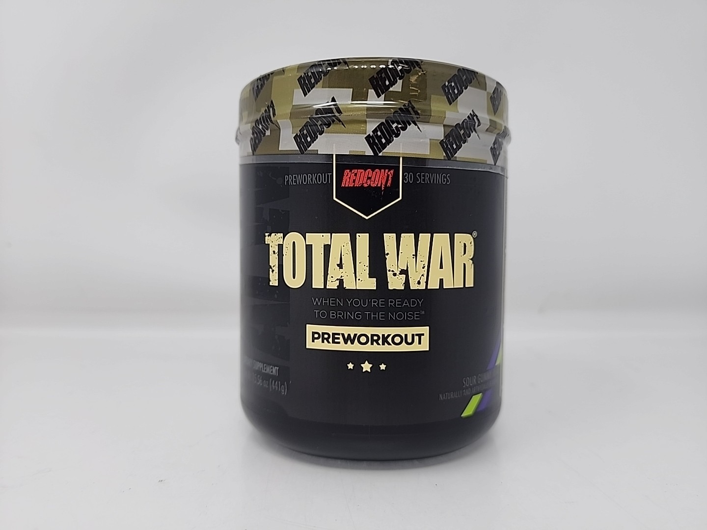 Redcon1 Total War Preworkout 30 Serving Powder Redcon Sour Gummy Exp 10/26