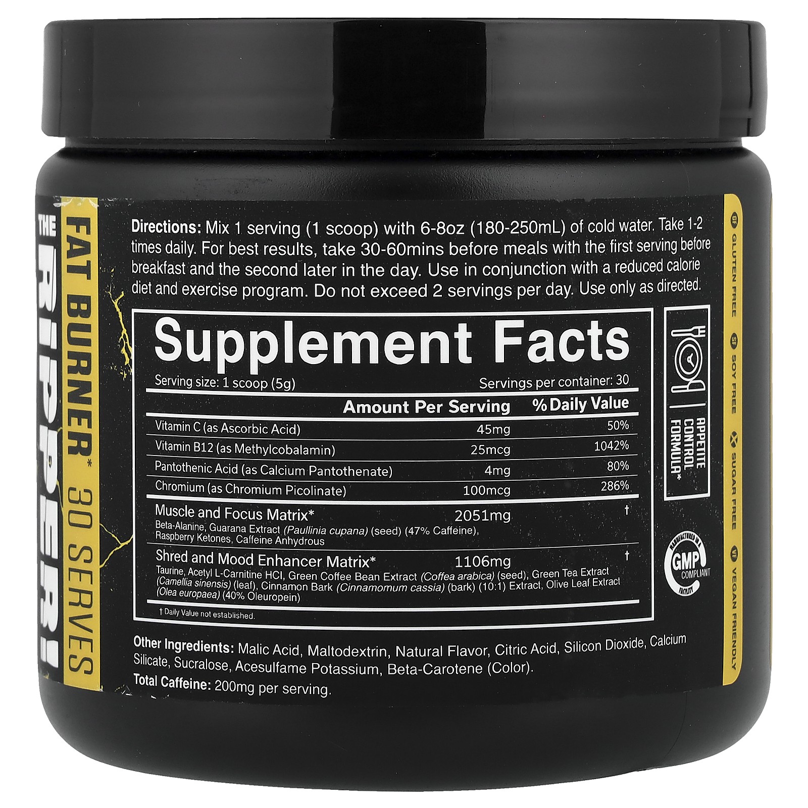 Cobra Labs The Ripper Fat Burner Pineapple Shred 0 33 lbs 150 g GMP Quality