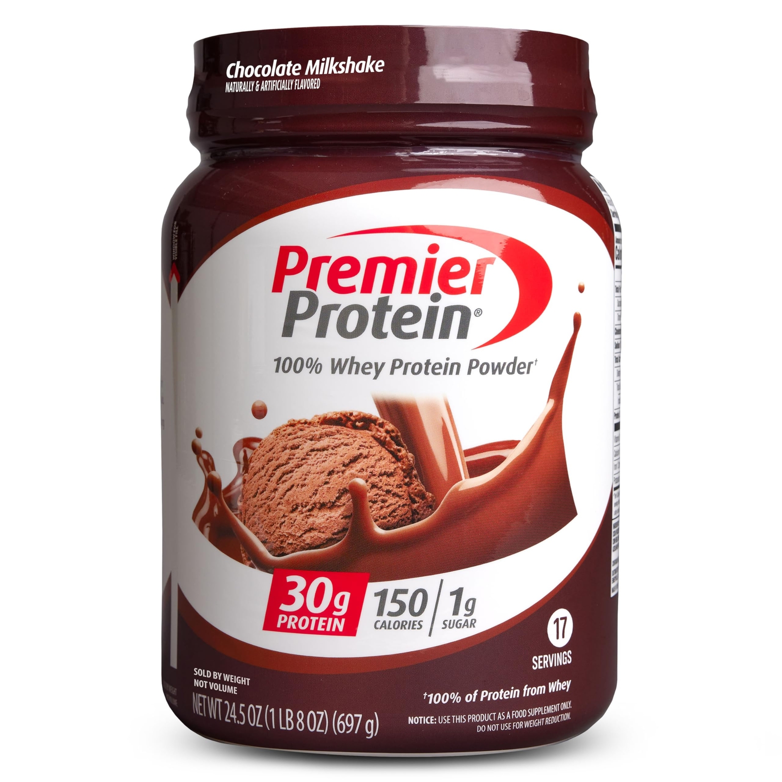 Premier Protein Powder Chocolate Milkshake 30g Protein 1g Sugar 100% Whey Pro…