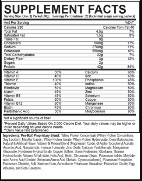 EAS MYOPLEX Original Meal Replacement Protein Shake Mix Vitamins BCAAs – 20 Pack