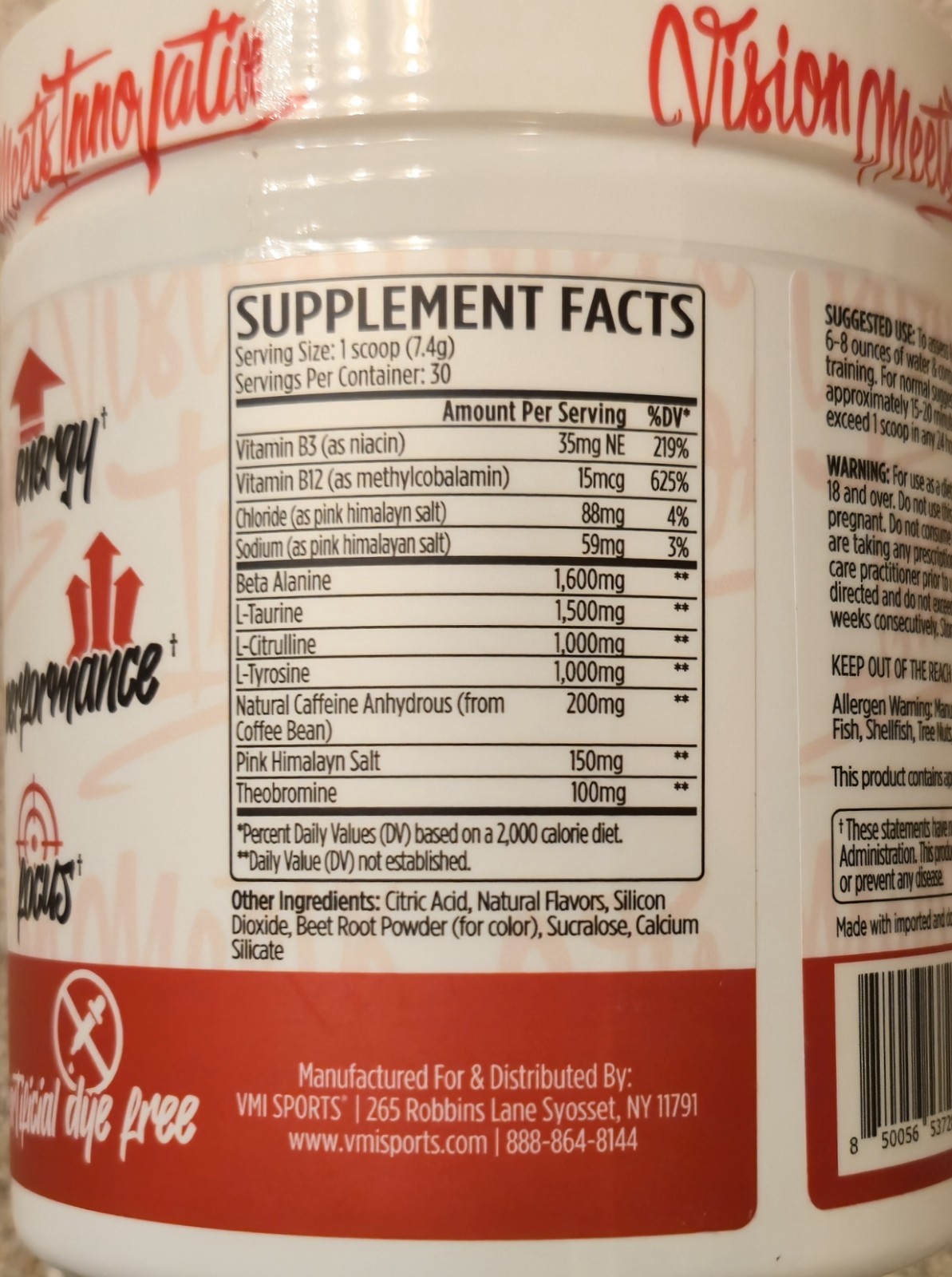 VMI Sports KXR SPORT Preworkout 8oz Size (30 Serv) Gummy 🐻 Bear BEST BY 11/26