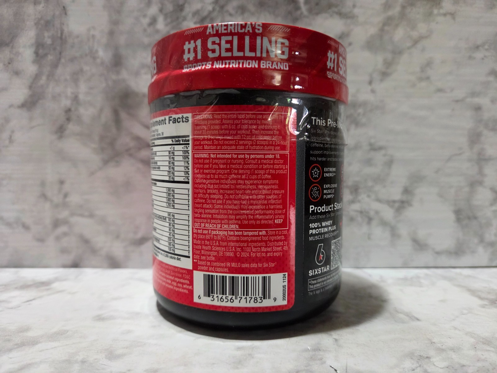 Six Star Pre-Workout Explosion 2.0 Grape 10.19 OZ OZ 6/2027