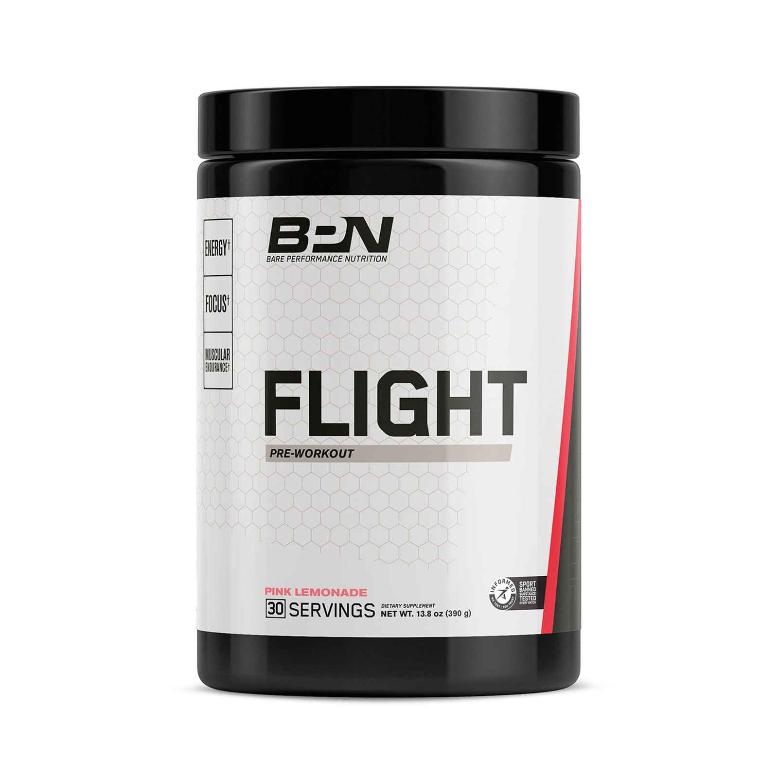BARE PERFORMANCE NUTRITION, BPN Flight Pre Workout, Pink Lemonade, Energy, Fo…