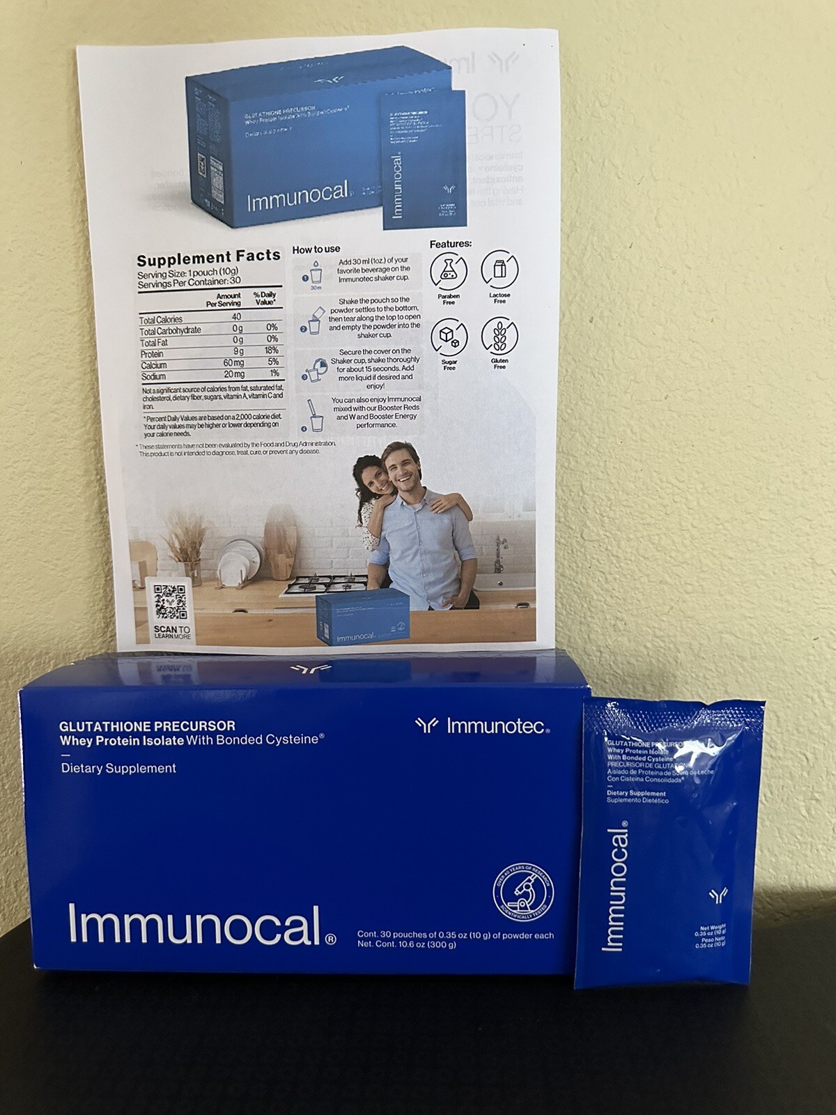 Immunocal Classic (Blue) Regular Glutathione Precursor 30 Pouches by Immunotec
