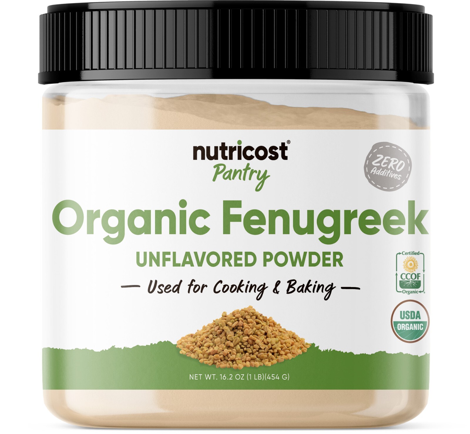 Nutricost Organic Fenugreek Powder – (5G Per Serving) – (91 Servings) – (1LB)