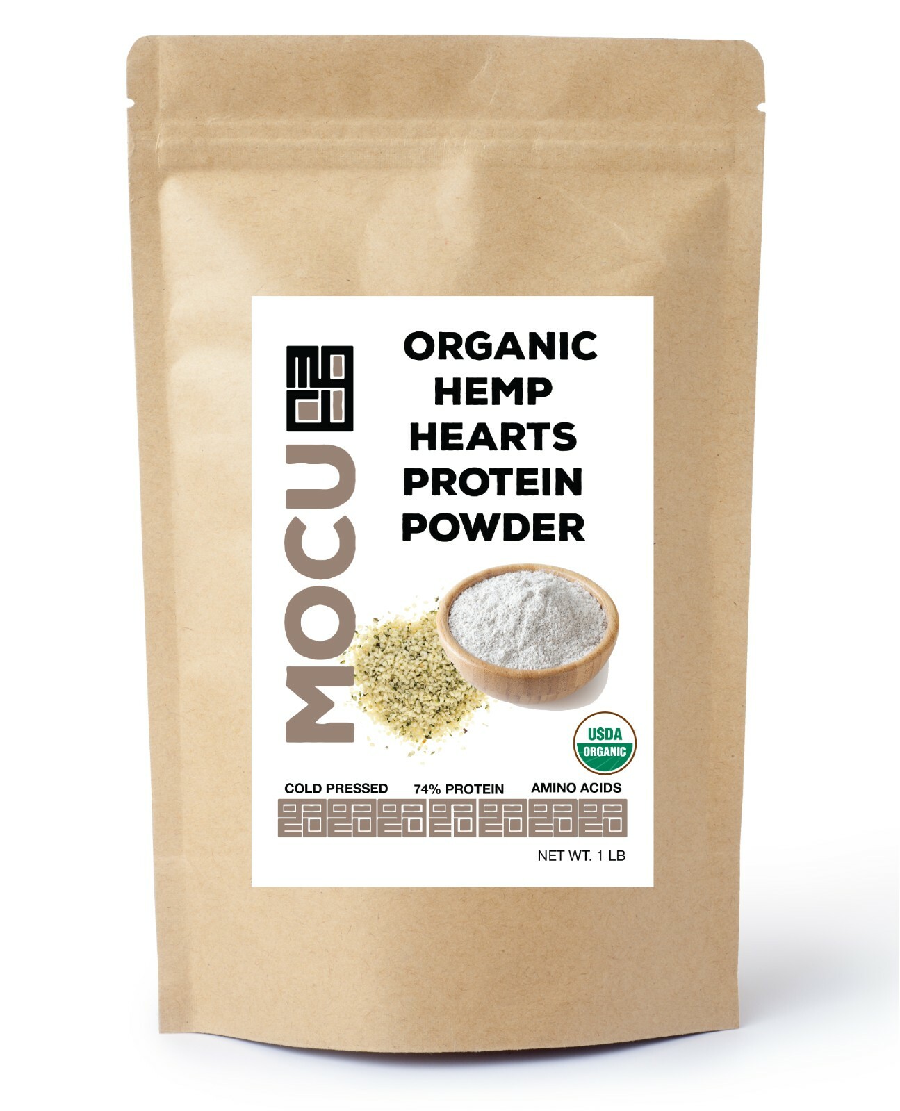 CERTIFIED ORGANIC HEMP PROTEIN POWDER – 74% PROTEIN