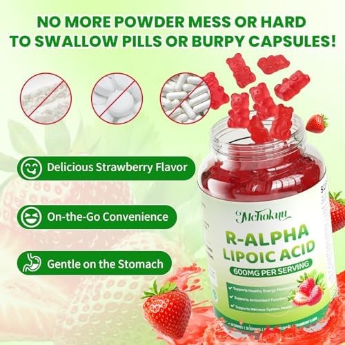 R Alpha Lipoic Acid Gummies, Stabilized R-Alpha Lipoic Acid, ALA Supplement for