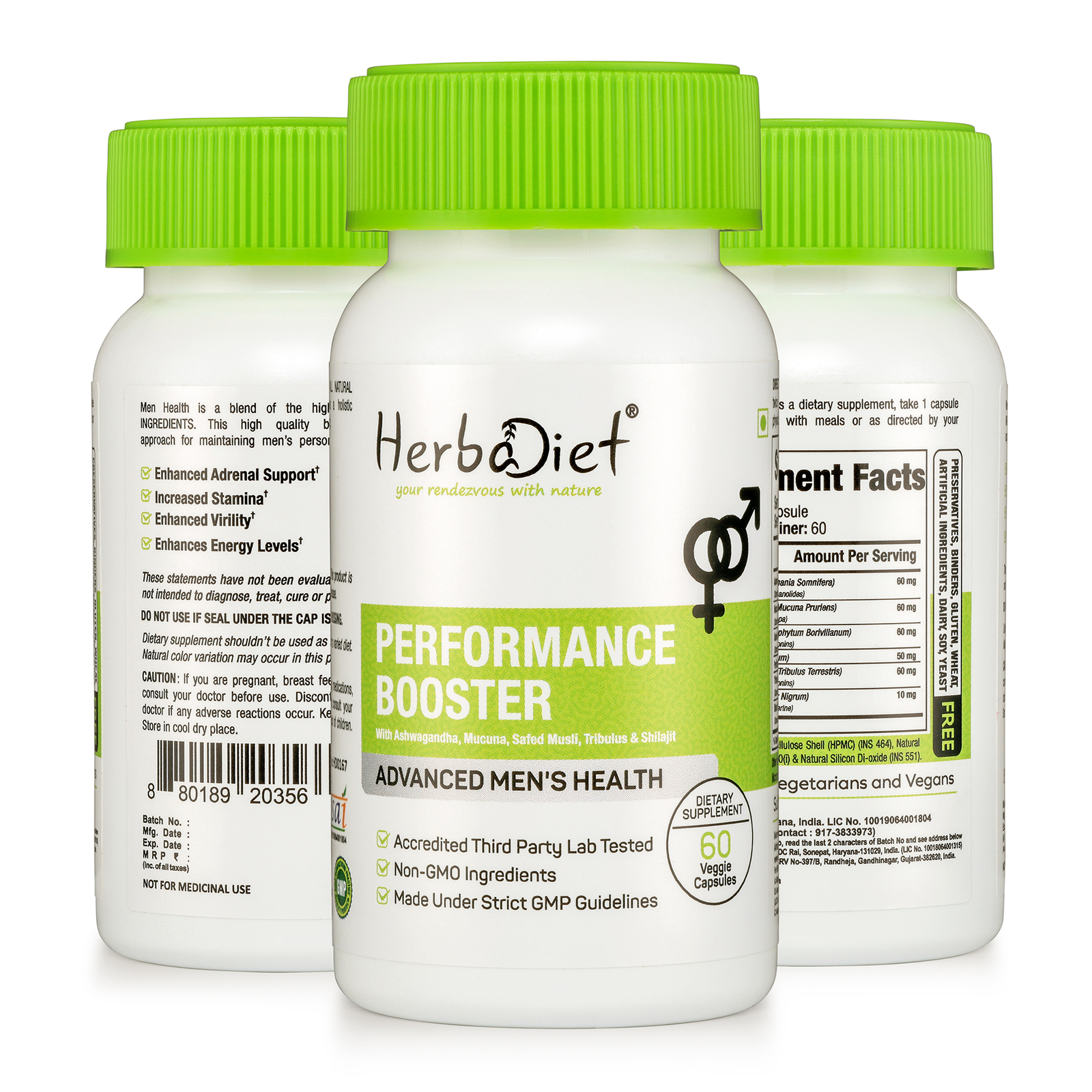 Men’s Sexual Health Supplement Ashwagandha Mucuna Boosts Stamina Testosterone