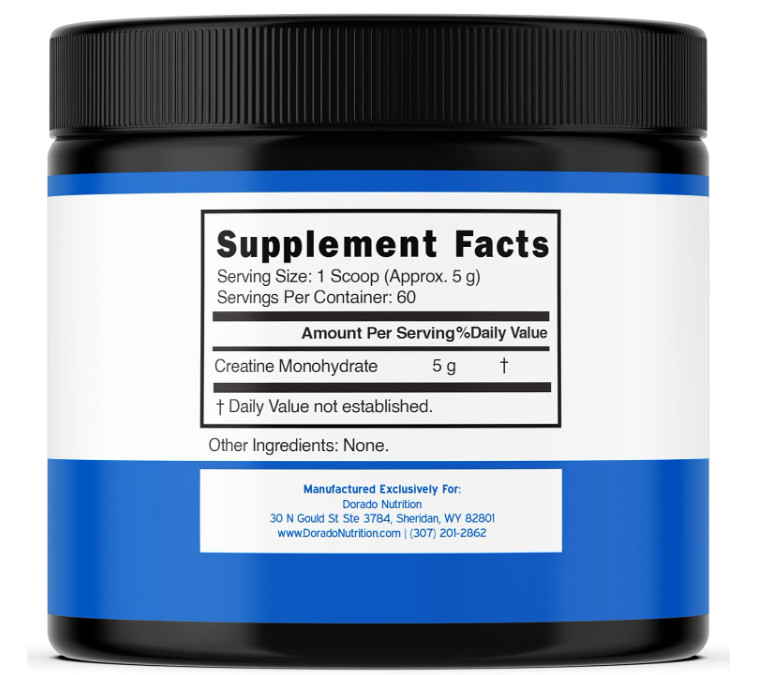 Creatine Monohydrate Powder 5000mg 5G Unflavored Muscle Energy Recovery 60 Servi