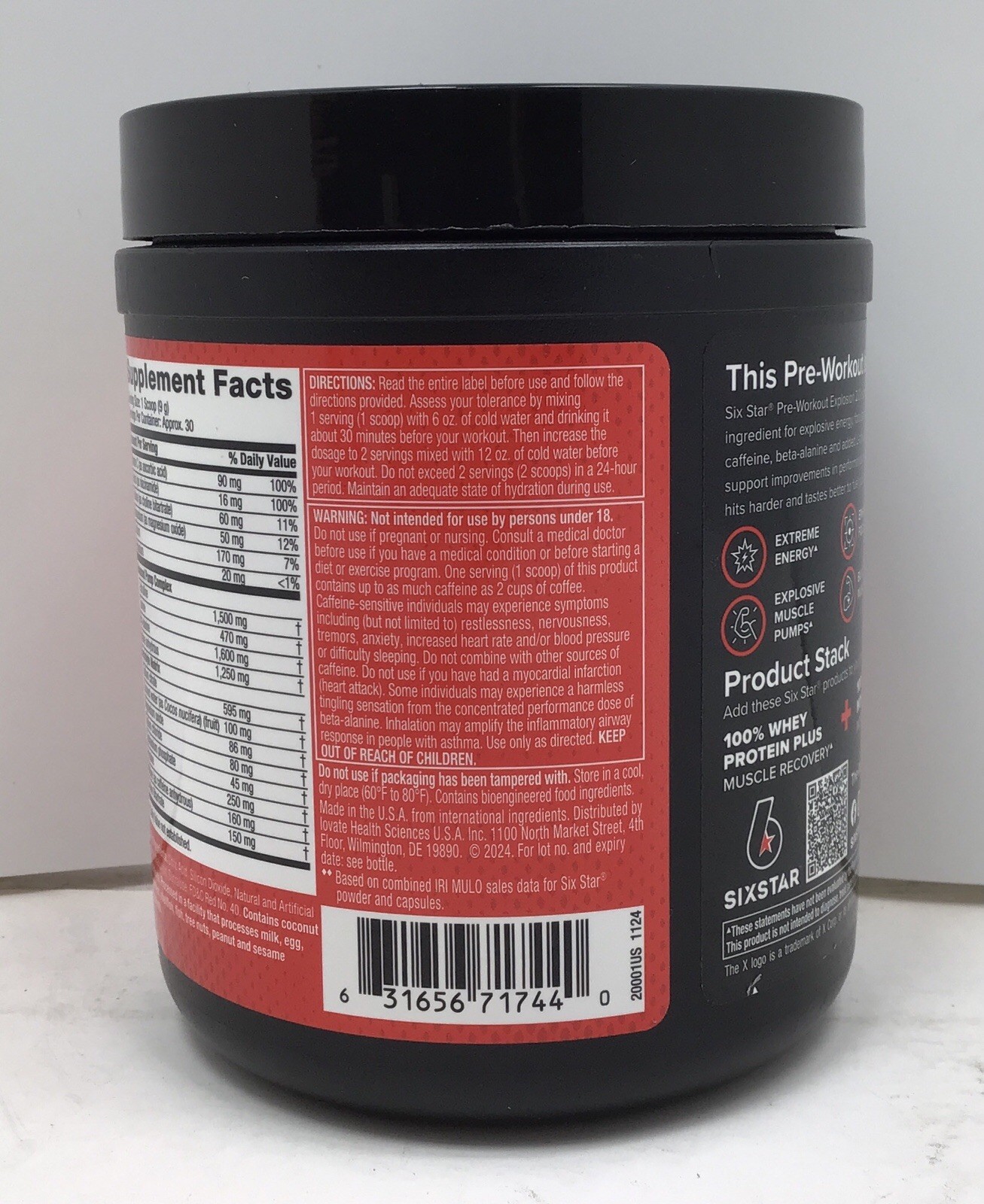 2X SIXSTAR PRE-WORKOUT EXPLOSION PINK LEMONADE 30 SERVINGS EACH EXP 01/2027+