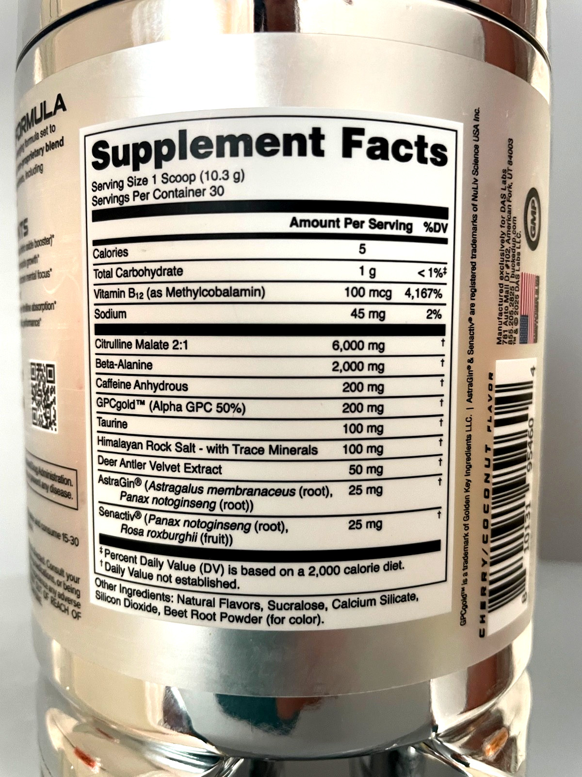 X2) BUCKED UP PLATINUM Pre Workout (30 Servings) EXP 10/27 CHERRY COCONUT