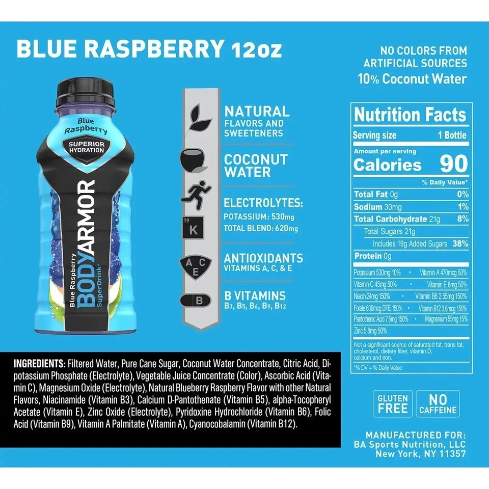BODYARMOR Sports Drink Variety Pack (12 fl. oz., 24 pk.)